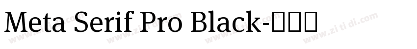 Meta Serif Pro Black字体转换